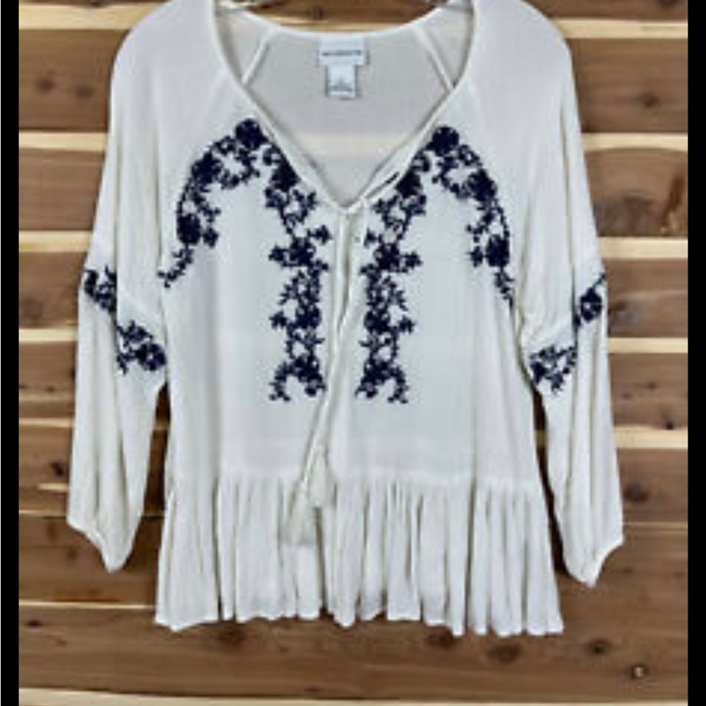 ruffled peasant blouse